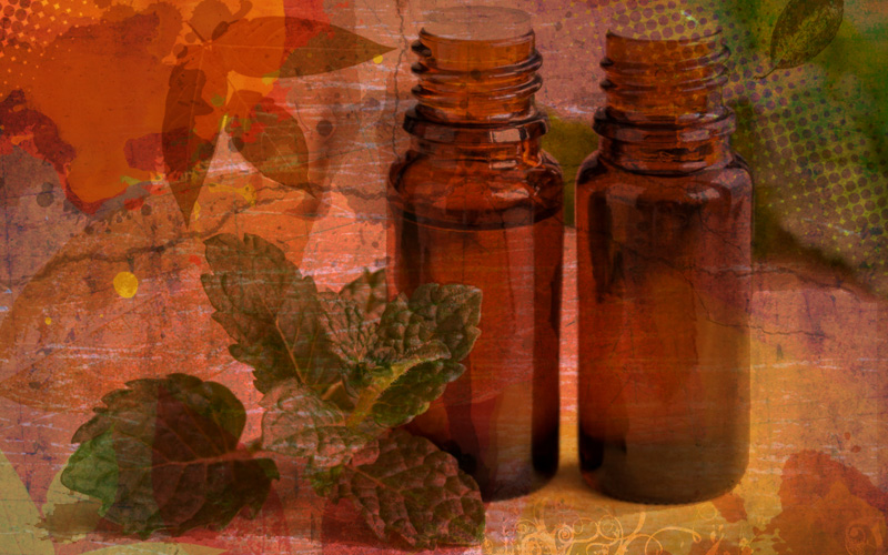 Image Design Of Essential Oil Bottles.